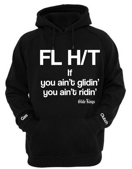 If you aint Glidin' you aint Ridin' Classic Black Glide Kings Hoodie by Traveling Tall