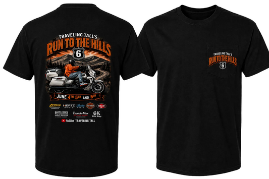 Traveling Tall’s Run to the Hills 6: T-Shirt & Banquet Ticket